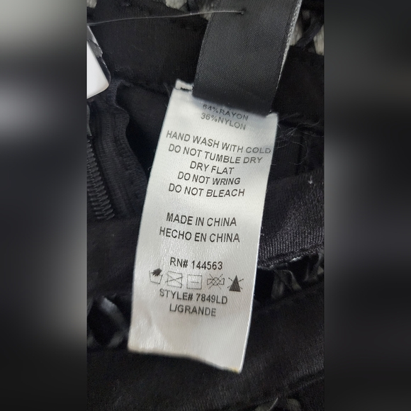 Women's Windsor In Stitches Bodycon Mini Dress | Black | Size L Large Sleeveless - Picture 13 of 13